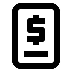 Fototapeta premium Icon Invoice With Style Outline