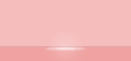 Fototapeta premium Blank Rose Quartz color abstract with empty product display platform, modern studio, wall scene fashion, stage podium floor and colorful presentation simple art spotlight summer banner. 3D rendering.