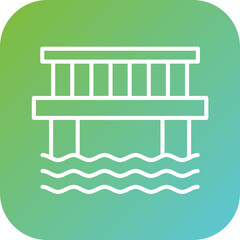 Water Bridge Icon Style