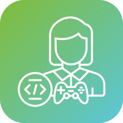 Game Developer Female Icon Style