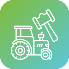 Machinery Auction Icon Style