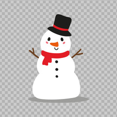 Cute Christmas character icon. Snowman