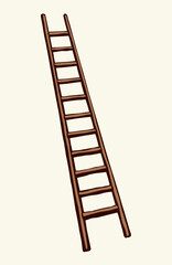 Vector drawing of high ladder