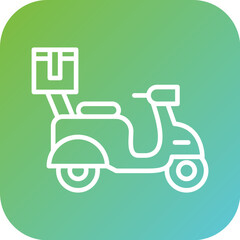 Delivery Scooter Icon Style