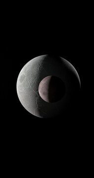 Dysnomia orbiting around dwarf planet Eris in the outer space