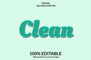 Editable text effect words and font can be changed