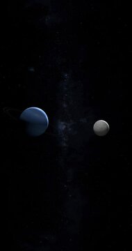 Eris, dwarf planet, orbiting near of Neptune in the outer space