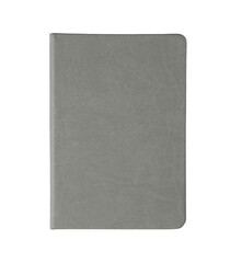 Notebook with grey cover, isolated transparent image for scene creator, design.