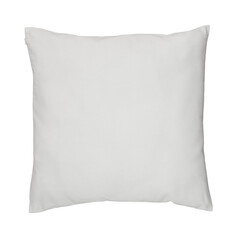 White blank cotton pillow mockup, square cotton cushion mock up, transparent isolated image for scene creator or design presentation,