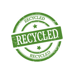 illustration of recycled green stamp icon concept