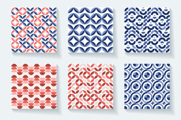 Abstract Geo Art Vector Pattern Composition With Geometric Shapes