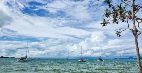 Boat on the chinese sea , from Thaïland, Koh Samui 
