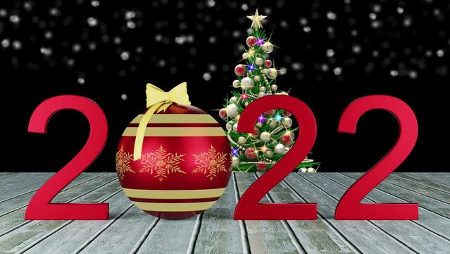 Filmato. Illustrazione 3D. Anno nuovo 2023. Capodanno 2023 in numeri. Il 2023 sostituisce il 2022..