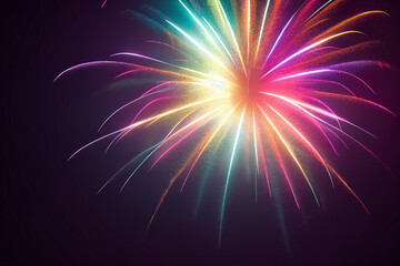 3d illustration abstract colored firework background USA independedce day concept