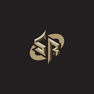 SR initials concept logo professional design esport gaming
