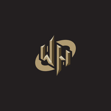 WH initials concept logo professional design esport gaming