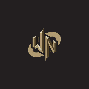 WN initials concept logo professional design esport gaming