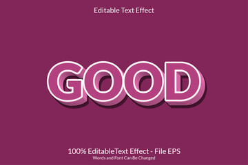 Editable text effect words and font can be changed