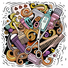 Hair Salon cartoon vector illustration