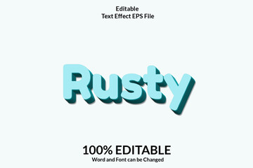 Editable text effect words and font can be changed