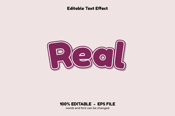 Editable text effect words and font can be changed