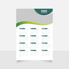 simple 2023 calendar design template