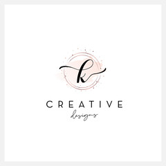 Handwriting letter K logo, signature letter logo, suitable for business company.