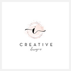 Handwriting letter I logo, signature letter logo, suitable for business company.