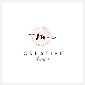 Handwriting letter M logo, signature letter logo, suitable for business company.