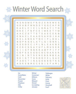 Word Search Winter Images – Browse 685 Stock Photos, Vectors, and Video