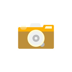 Mirrorless icon in color, isolated on white background 