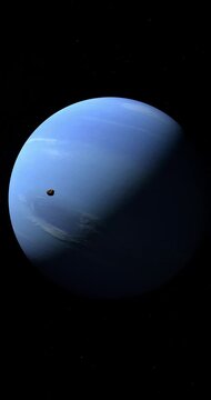 Proteus orbiting around Neptune planet