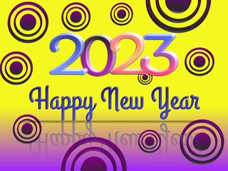 Illustration happy new year 2023