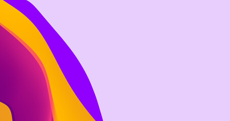 Flat banner multicolor with waves as ink paint. Fluid effect wallpaper