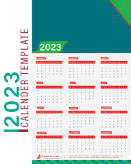 Modern calendar design Template 2023