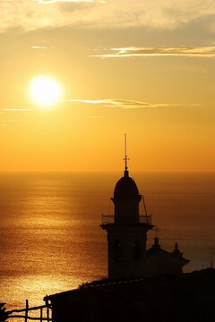 sunset over the sea