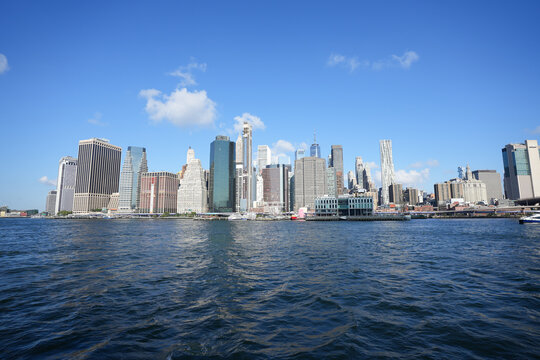 New York City Midtown Manhattan panorama over the Hudson River. photo during the day.