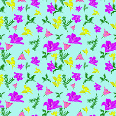 seamless background with flowers