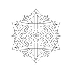 Mandala. Abstract flower illustration. Ornament for decor, cards etc. Coloring book