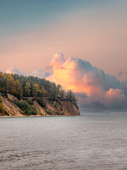 autumn view of the cliff in Gdynia Orłowo