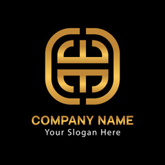 Luxury Gold WM company logo vector