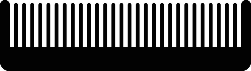 comb silhouette icon isolated on white