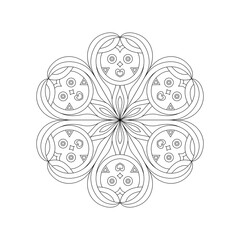 Mandala. Abstract flower illustration. Ornament for decor, cards etc. Coloring book