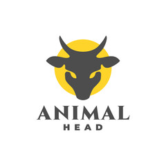 illustration of a bull head. good for any business.