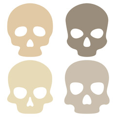 Set of Skull isolated on white background