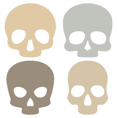 Set of Skull isolated on white background