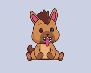 hyena sitting cartoon illustration style