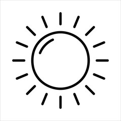 Sun Icon Logo Design Vector Template Illustration Sign And Symbol Pixels Perfect