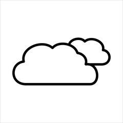 Clouds Icon Logo Design Vector Template Illustration Sign And Symbol Pixels Perfect