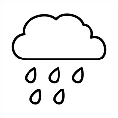 Rainy Icon Logo Design Vector Template Illustration Sign And Symbol Pixels Perfect